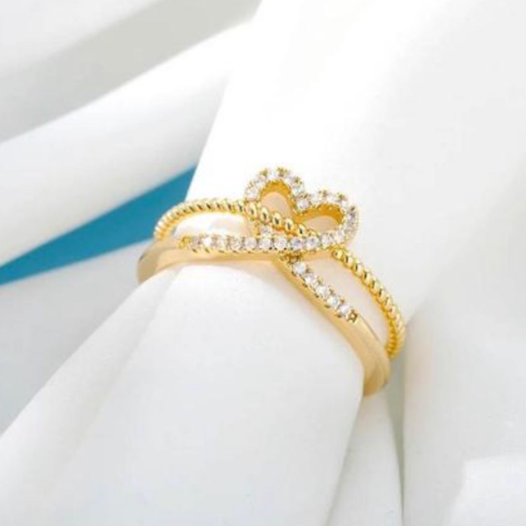 Studded Heart Ring