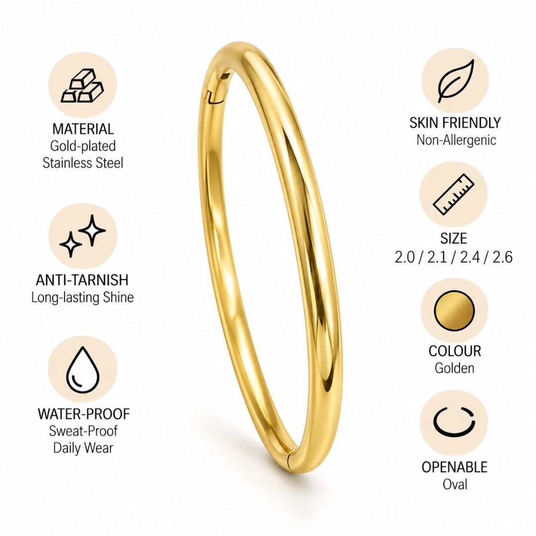 Solid Gold-Tone Coil Bracelet