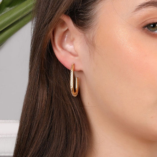 Gilded Groove Earrings
