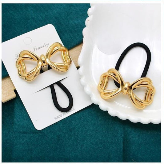 Golden Bow Hair Pony Cuff 2.0