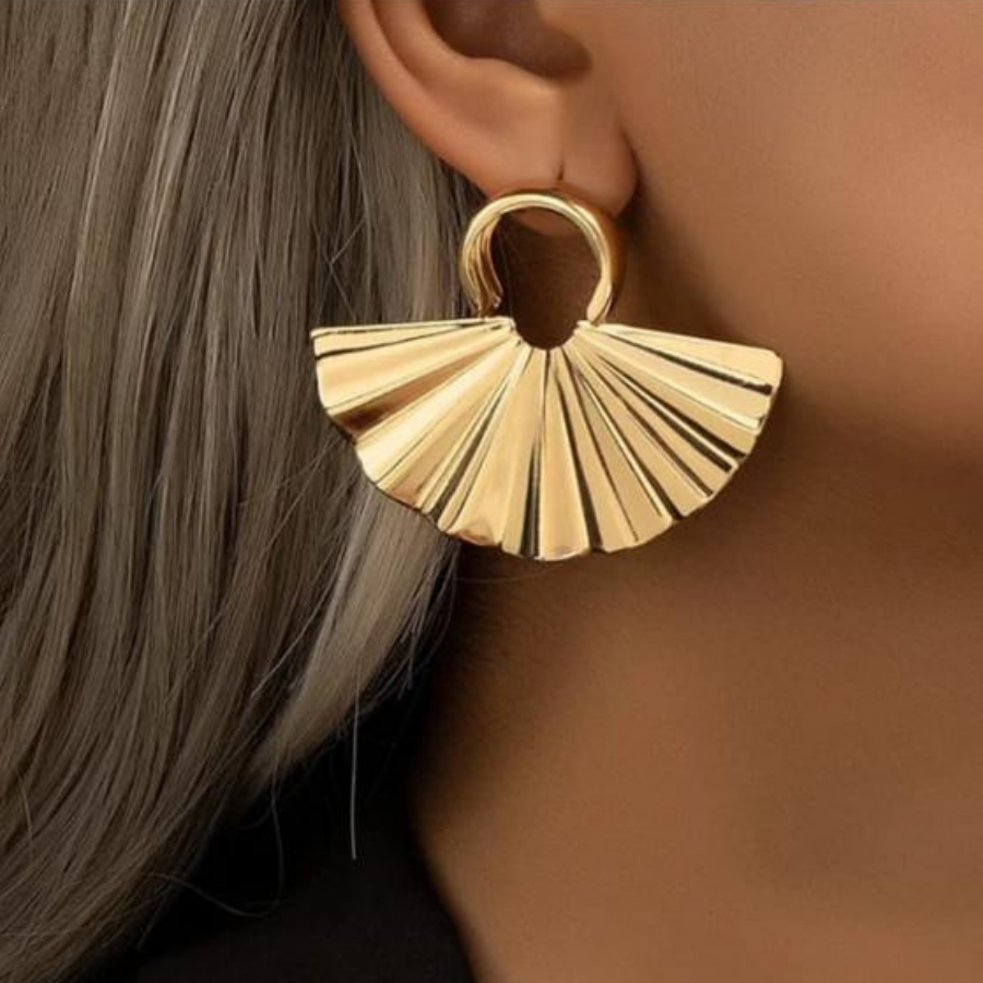 Scolloped Geometric Earrings (ER112)