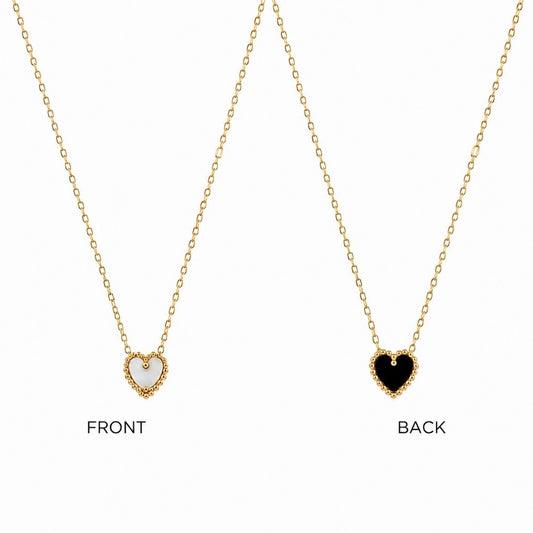 Chandni Reversible Heart Necklace