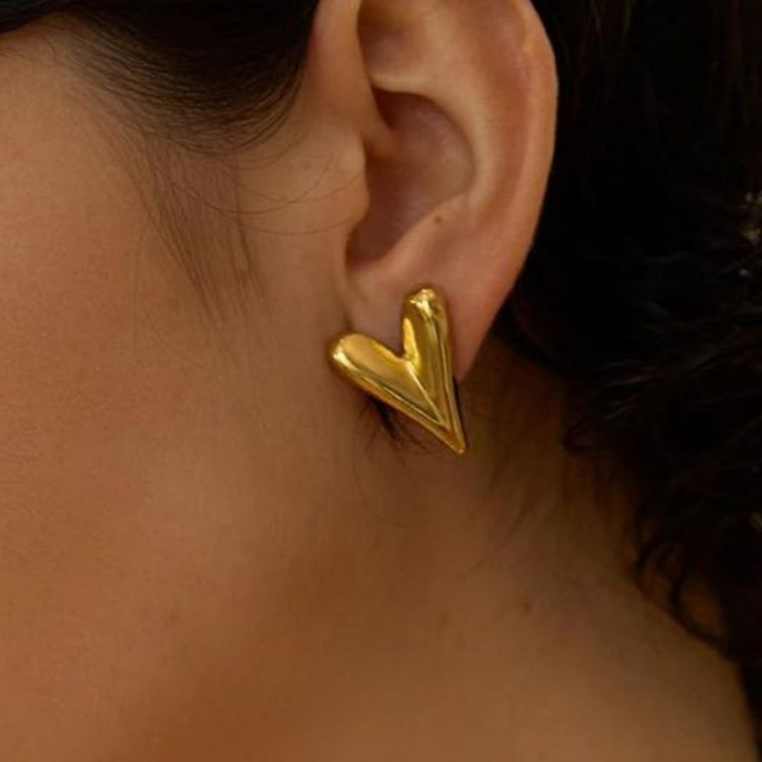Big Hearts Anti-tarnish Earrings (ER135)