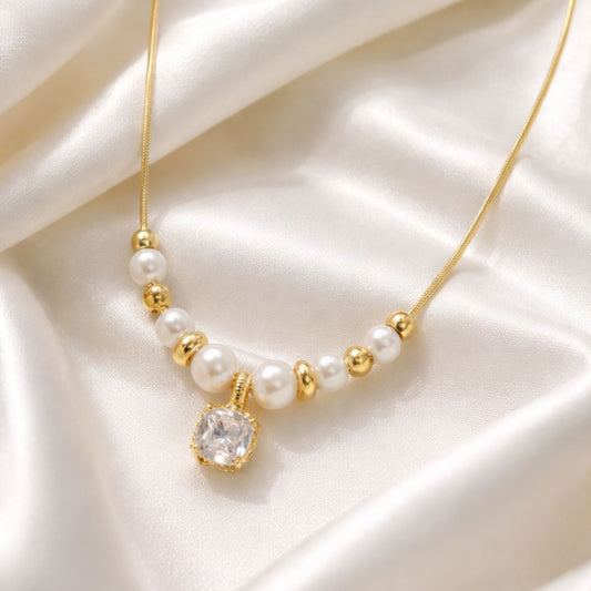 Celeste Pearl Drop Necklace