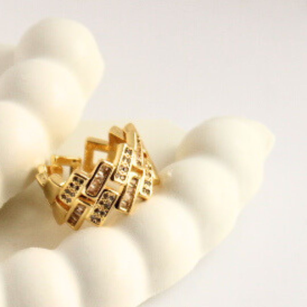 Wide Faux Diamond Unisex Anti-tarnish Ring (RG264)
