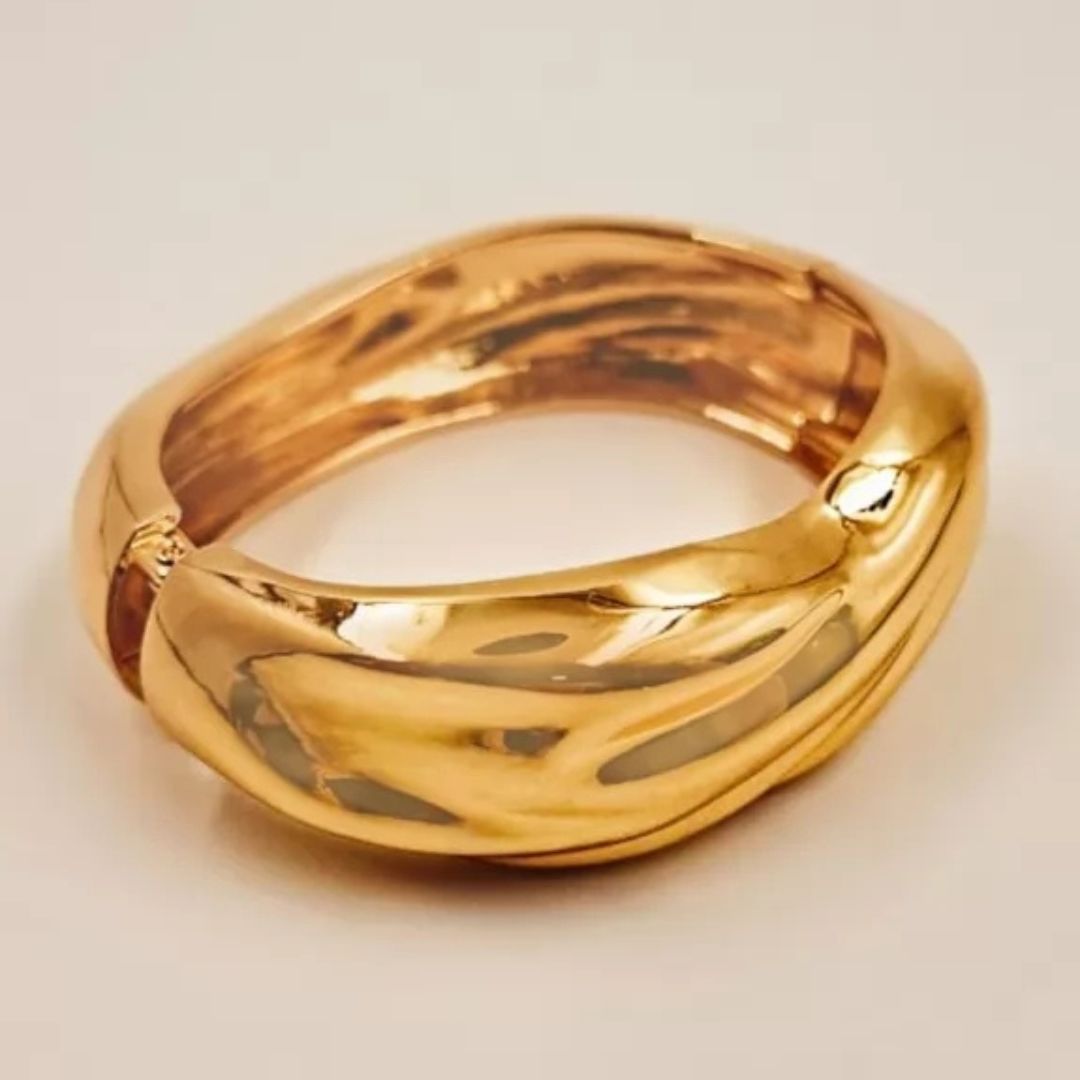 Gold-Tone Twisted Cuff Bracelet