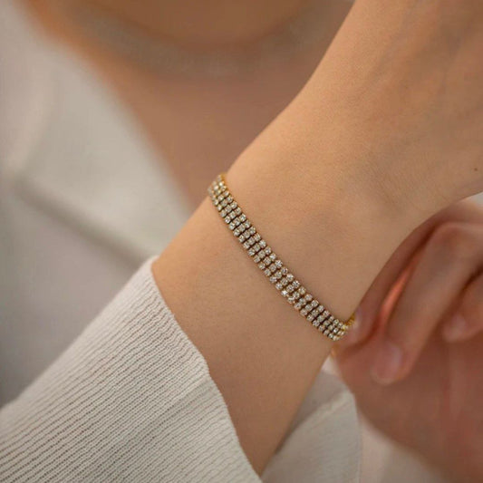 Triple Layer Tennis Bracelet