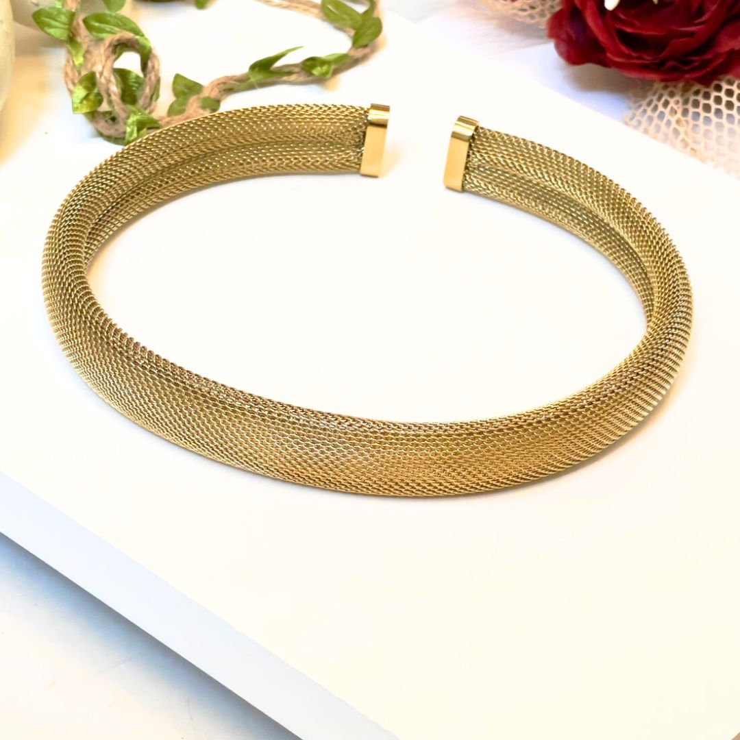 Mesh Statement Necklace