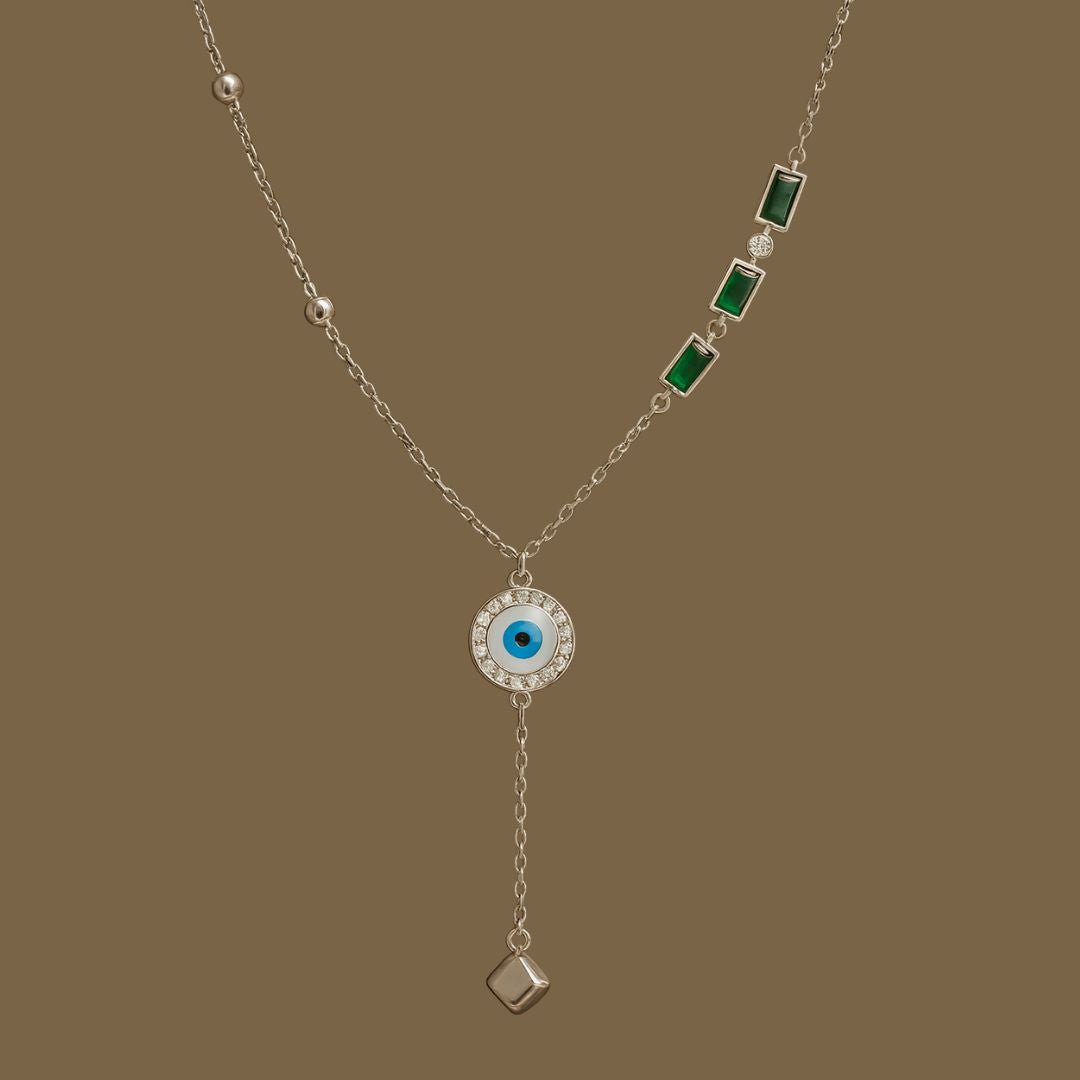 Emerald Evil Eye Necklace