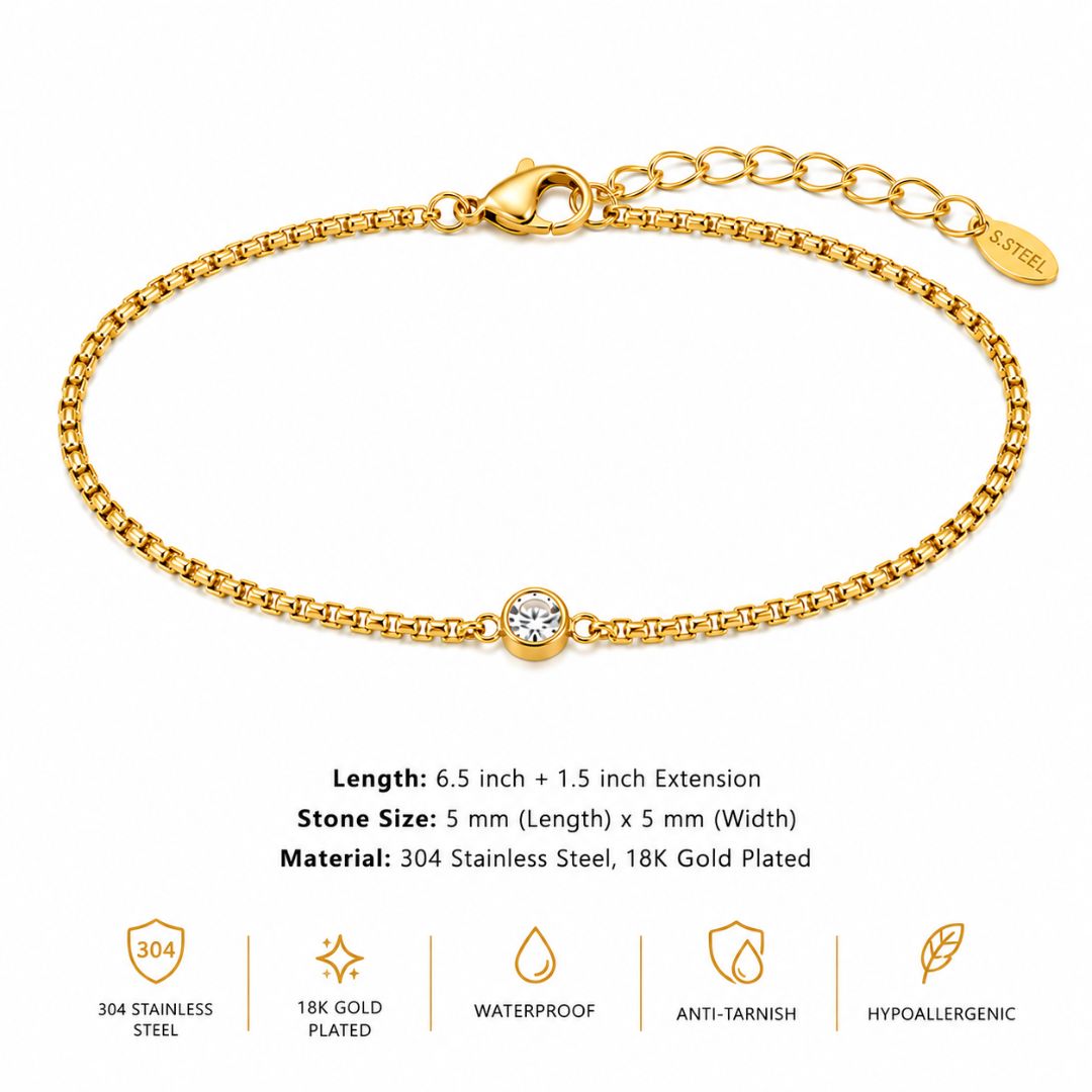 Elara Solitaire Bracelet
