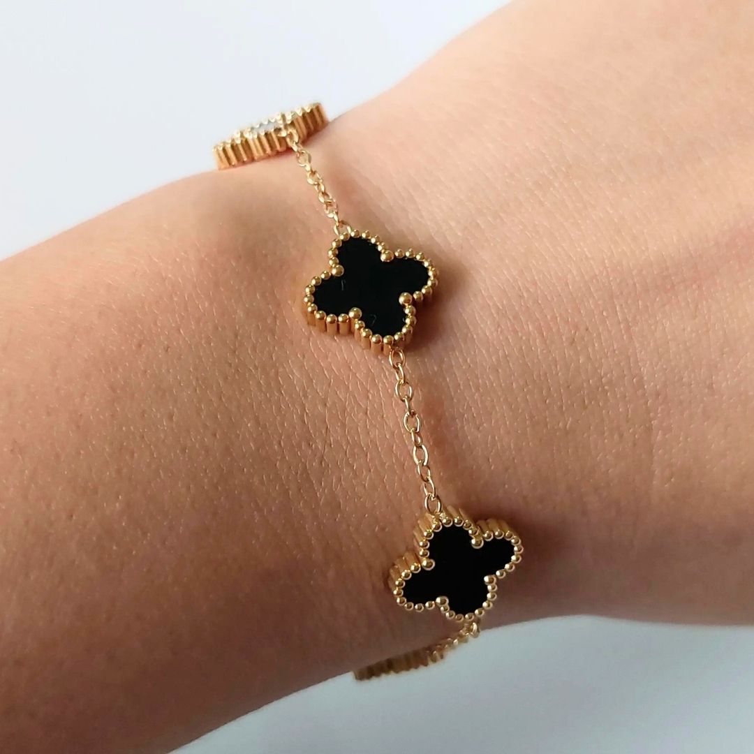 Taylor Clover Black Bracelet (BL714)