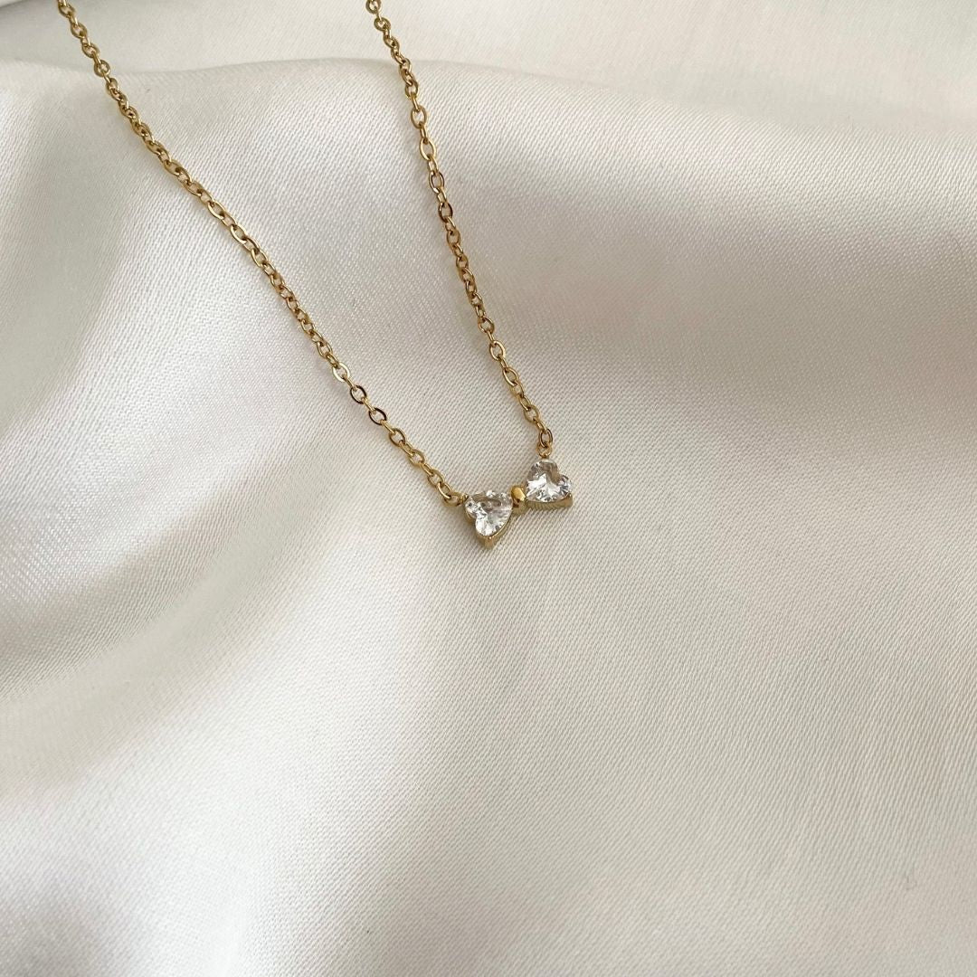 Glitter Bow Necklace