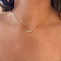 Glitter Bow Necklace
