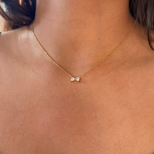 Glitter Bow Necklace