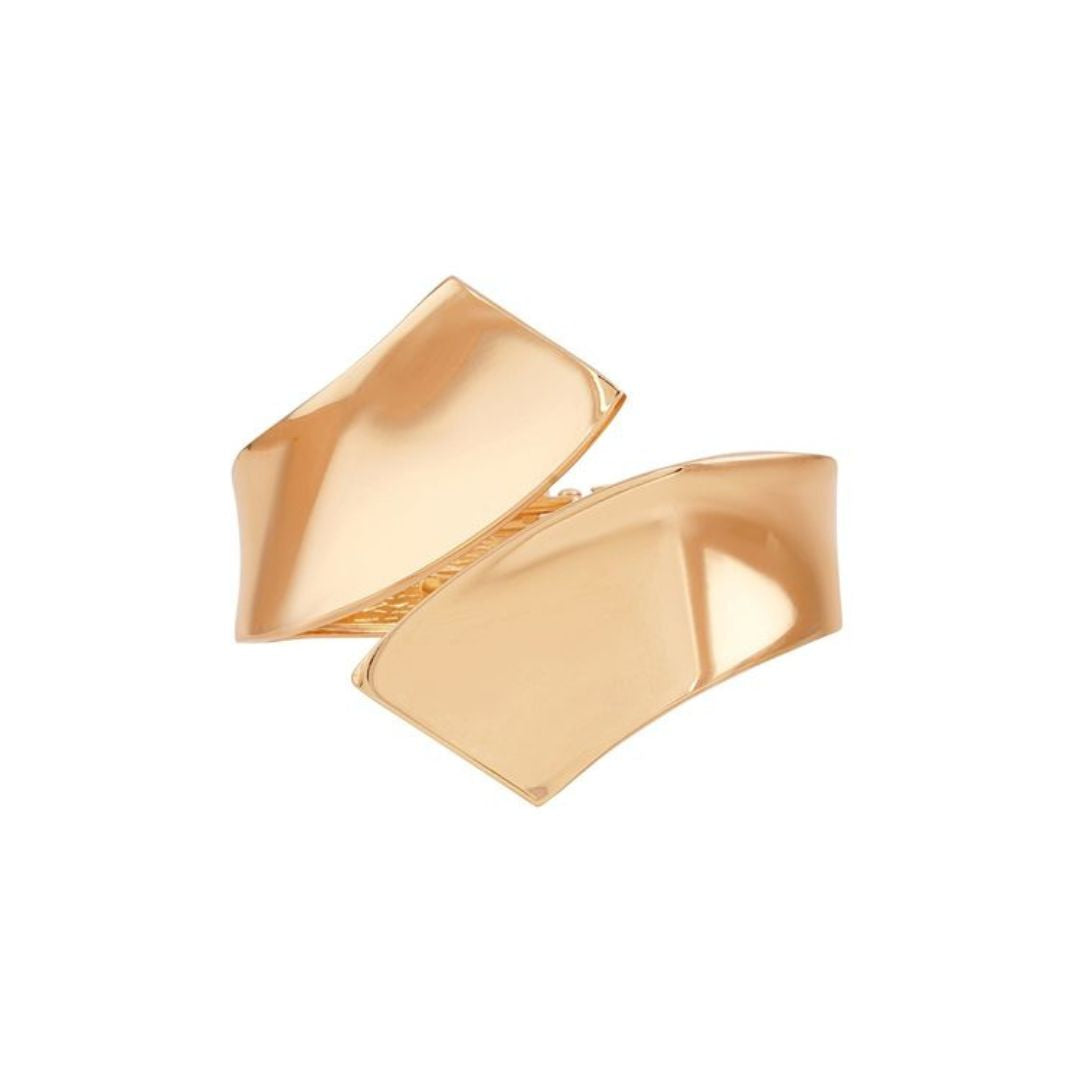 Golden Crossover Chunky Bracelet