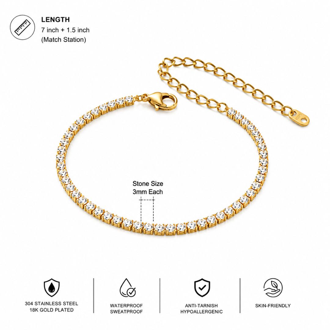 Velmora Tennis Bracelet