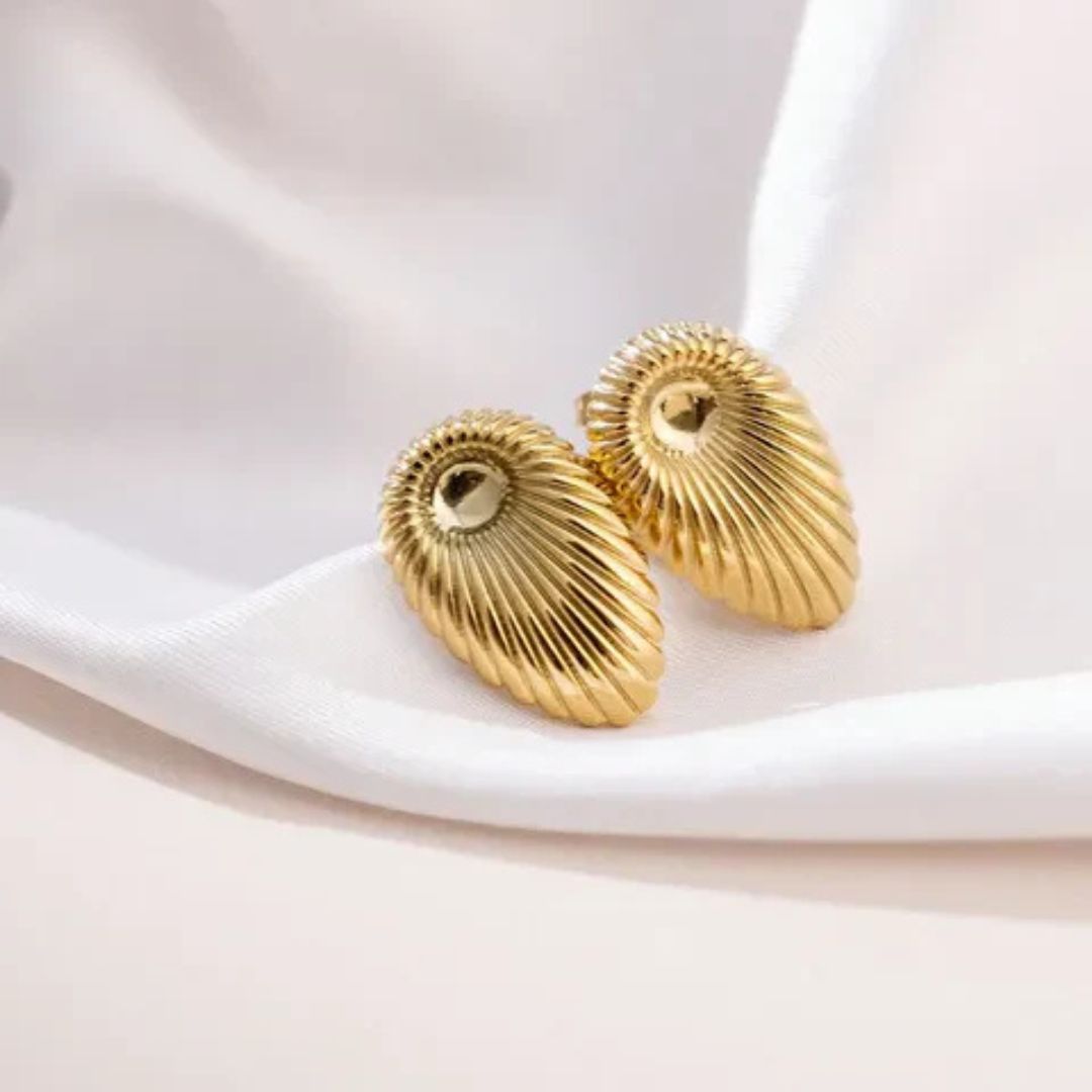 Sophia Gold Shell Earrings