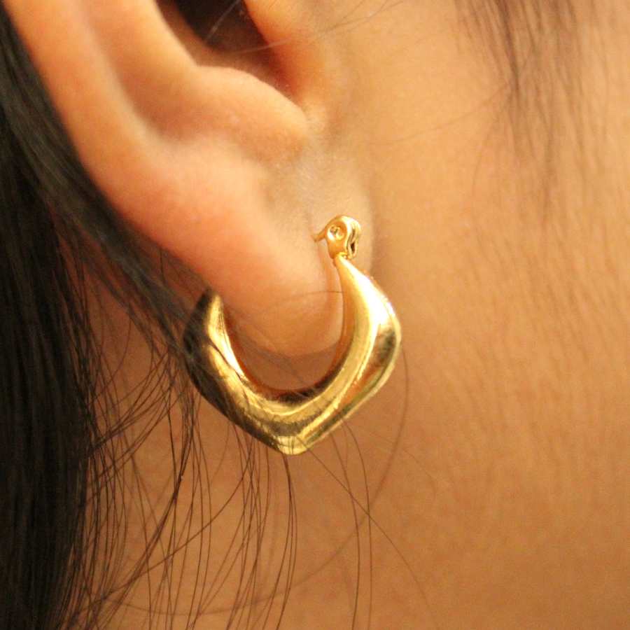 Camilia Golden Anti-tarnish Hoops (ER123)