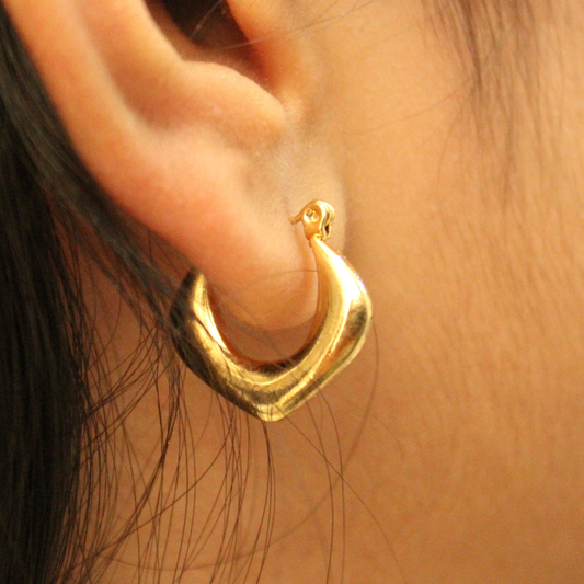 Camilia Golden Anti-tarnish Hoops