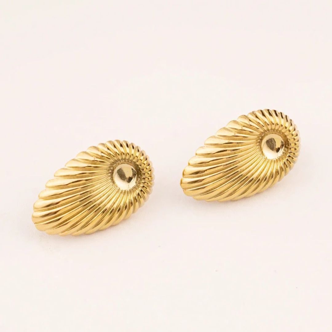 Sophia Gold Shell Earrings