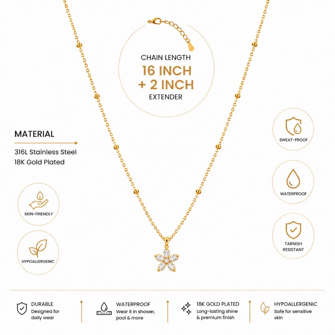 Gilded Petal Necklace