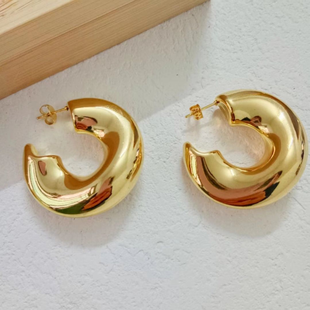 Dented Curve Earrings (ER152)
