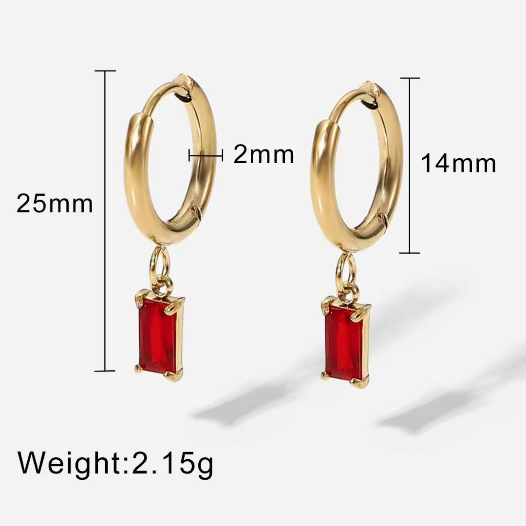 City Chic Ruby Hoops Earrings
