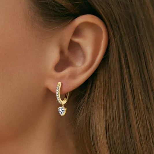 Heart Blink Hoops Earrings