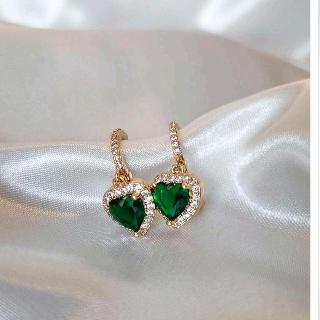 Emerald Crush Hoops Earrings