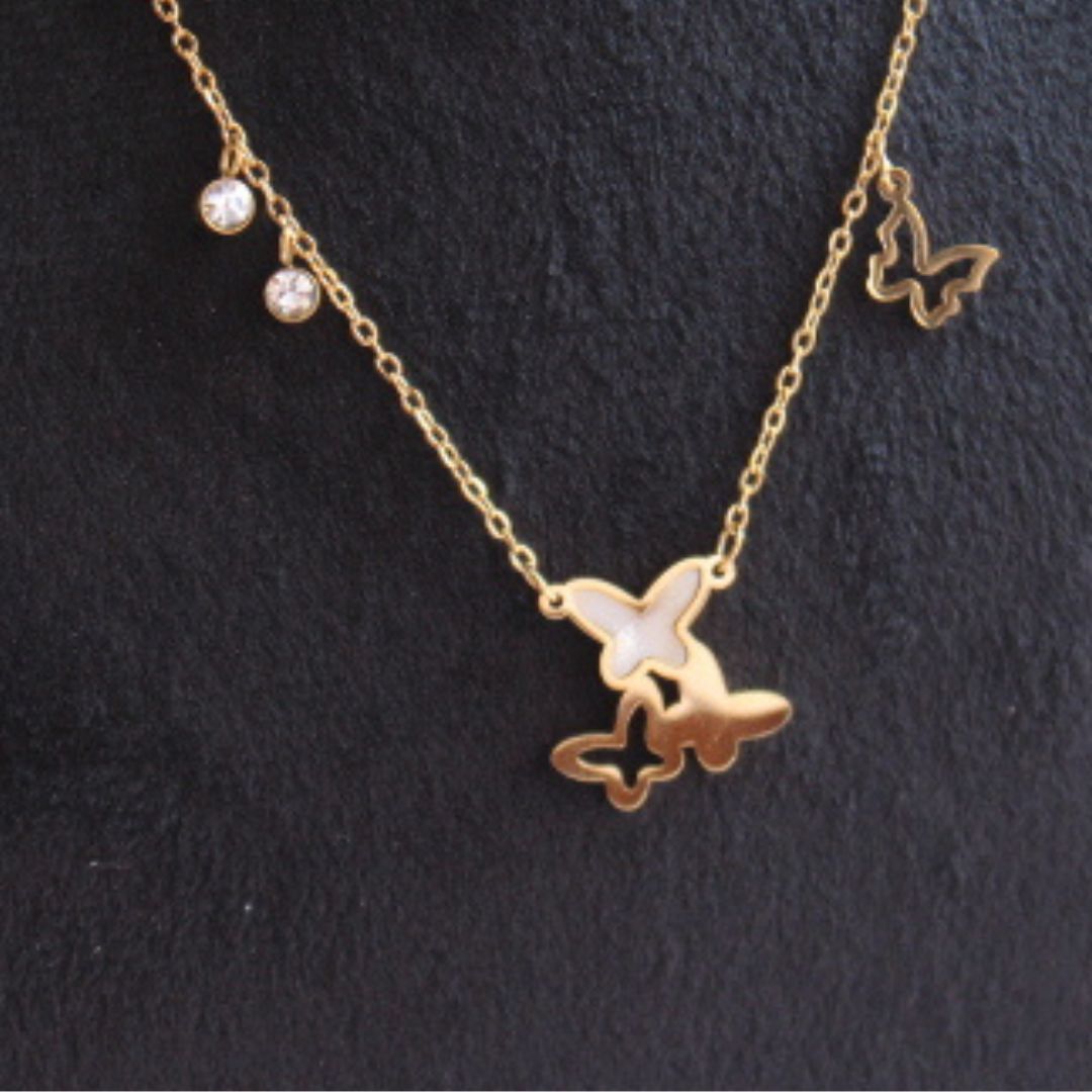 Butterflies Charms Necklace (NL6023)