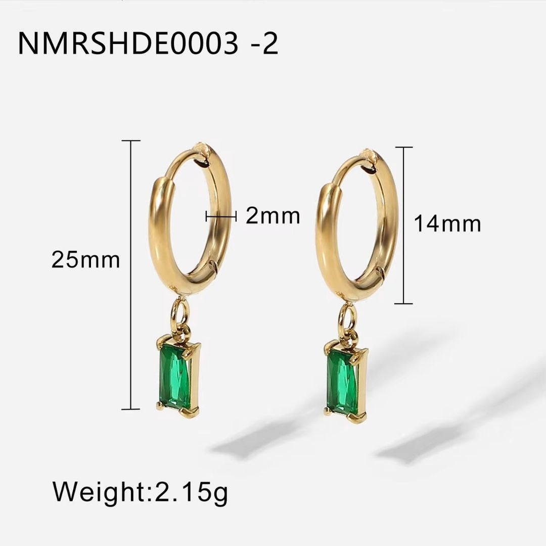 City Chic Emerald Hoops Earrings