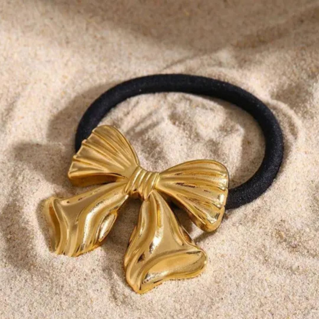 Golden Bow Hair Pony Cuff 1.0