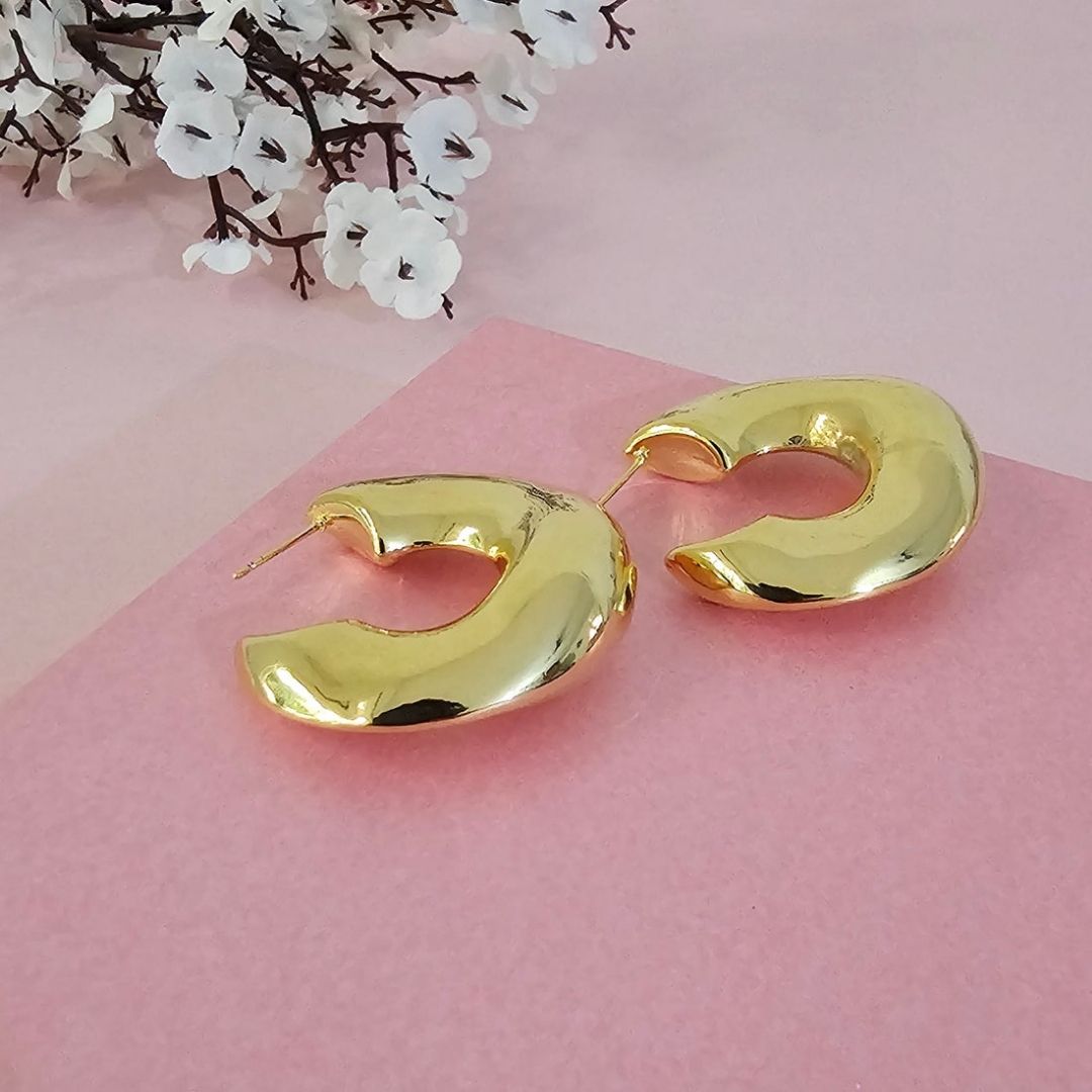 Dented Curve Earrings (ER152)