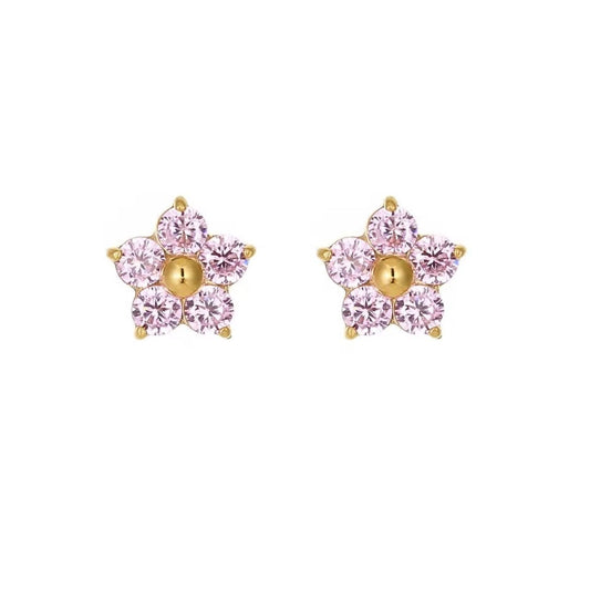 Dazzling Daisy Pink Earrings