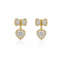 Nazakat Bow Heart Earrings