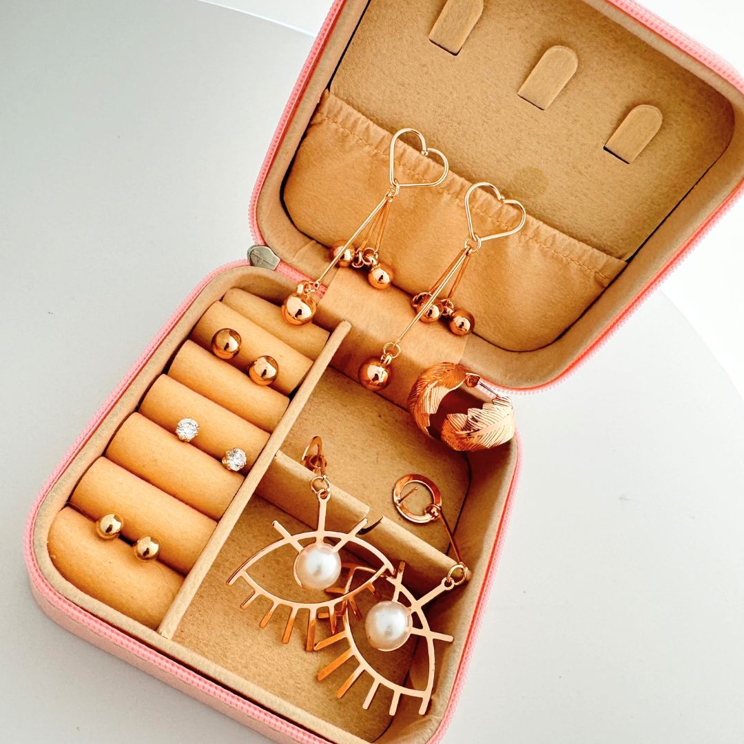 Miami Rosegold Earrings Combo (6 Earrings)