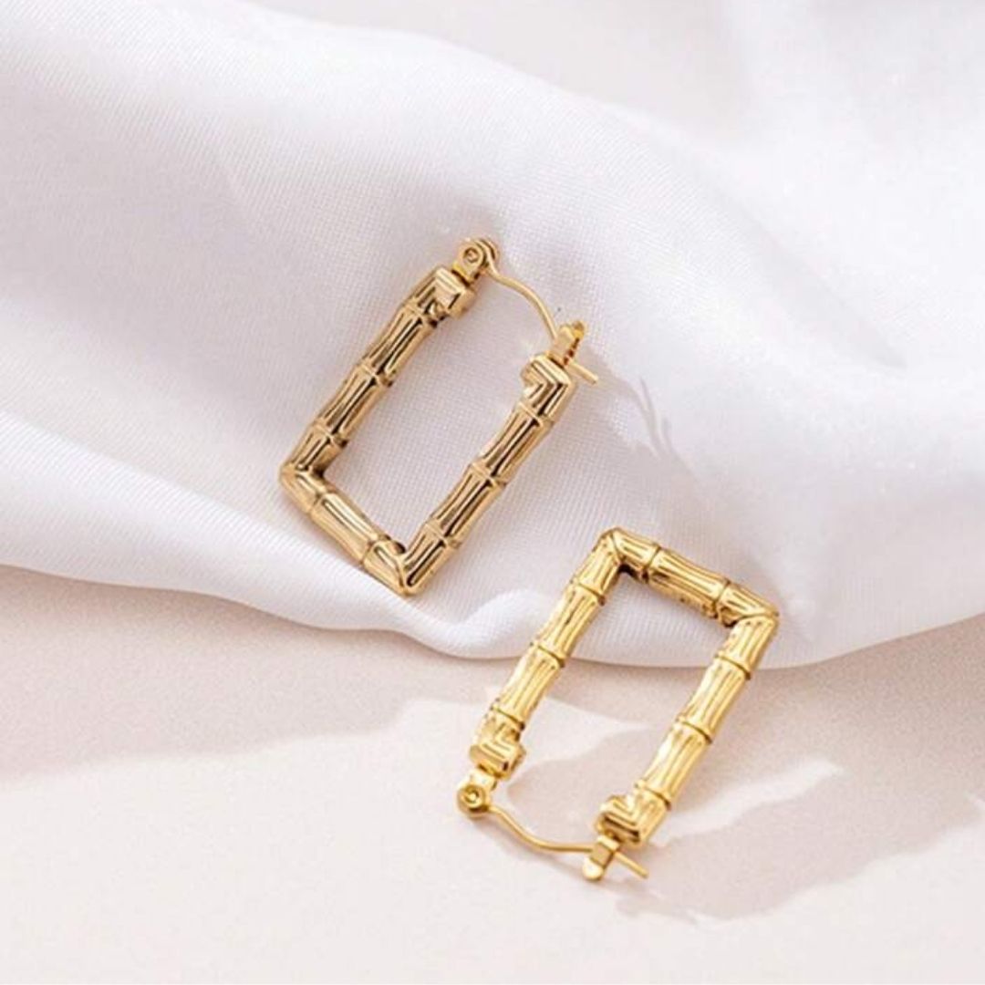 Square Anti-tarnish Hoops (ER164)