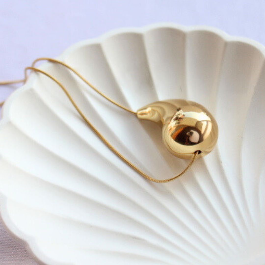 Waterdrop Hallow Anti-tarnish Necklace (NL6012)