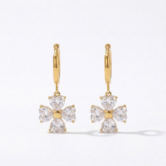 Studded Clover Earrings