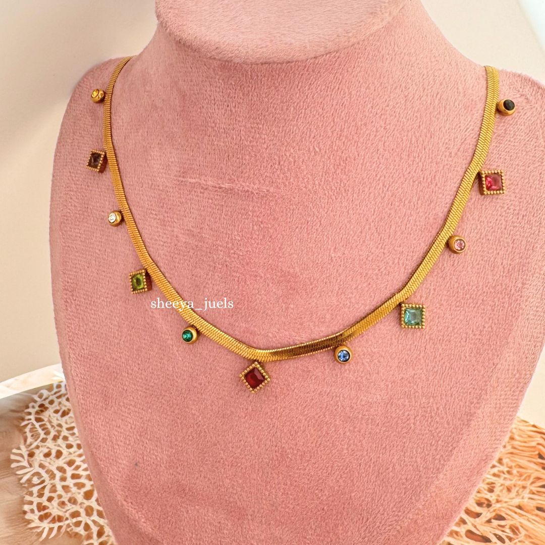 Multicolor Gemstone Necklace