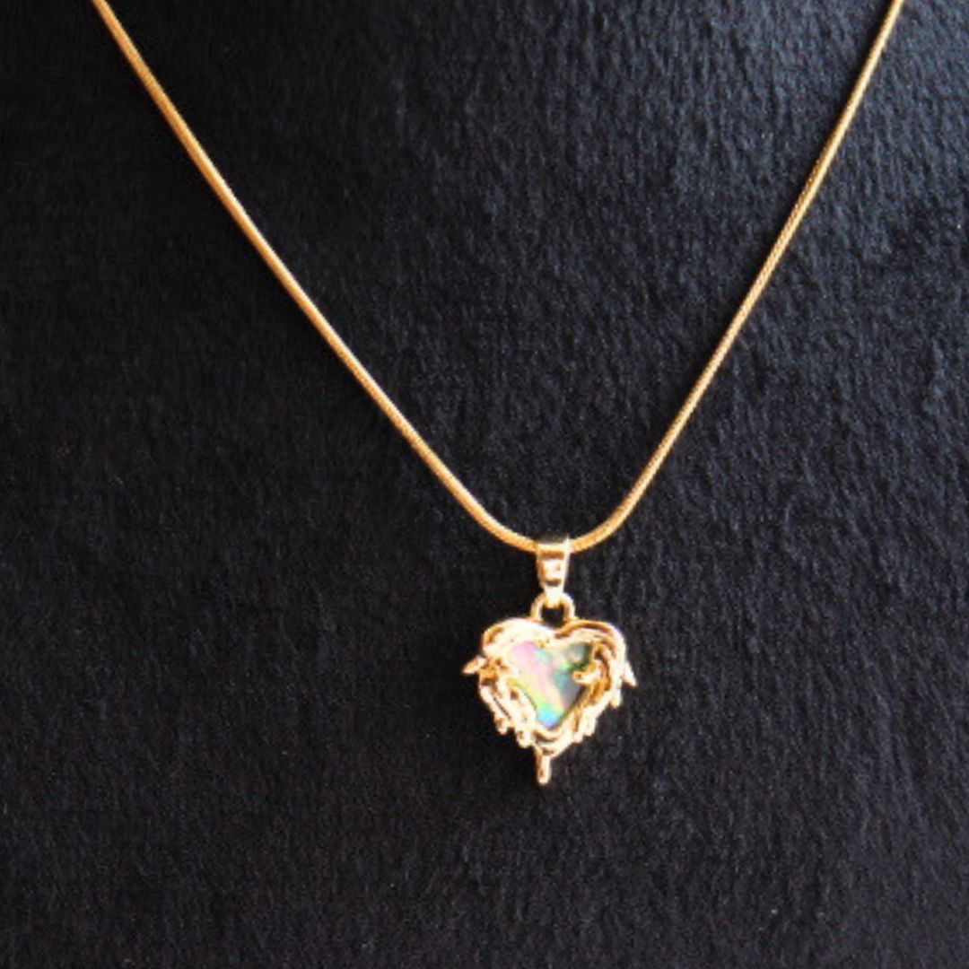 Blue Heart Anti-tarnish Necklace (NL6017)