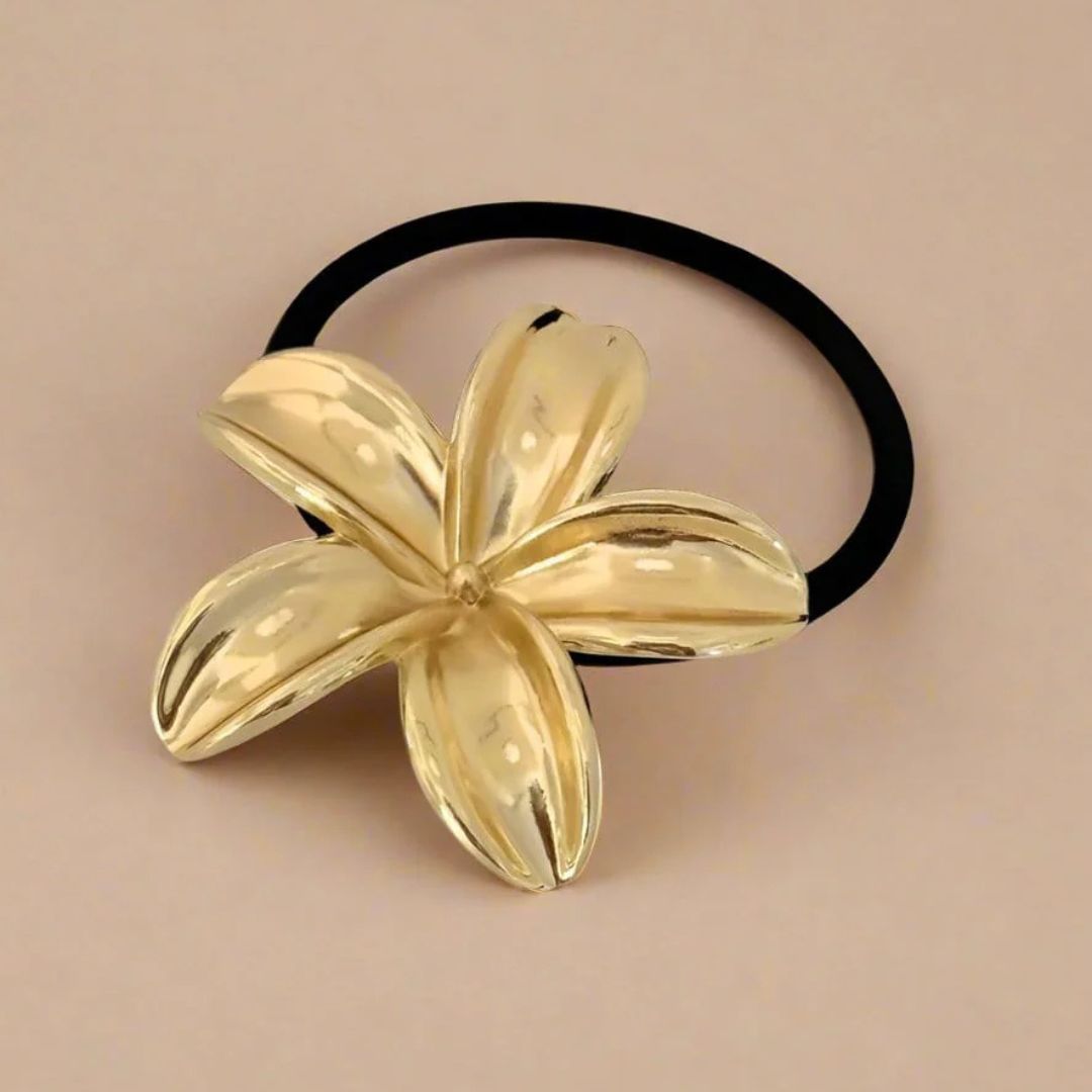 Golden Bloom Hair Pony Cuff