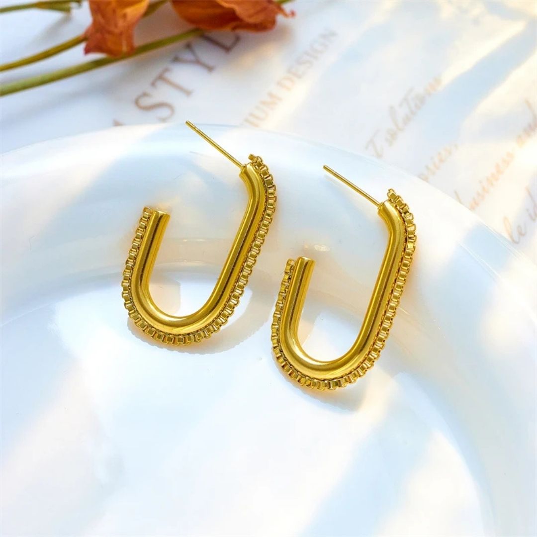 Gilded Groove Earrings