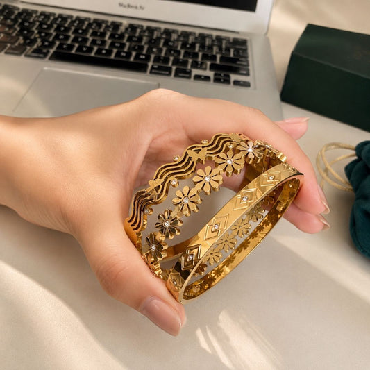 Golden Garden Bracelet Stack