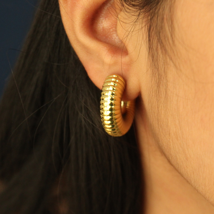 Ellena Thick Golden Hoop (ER104)