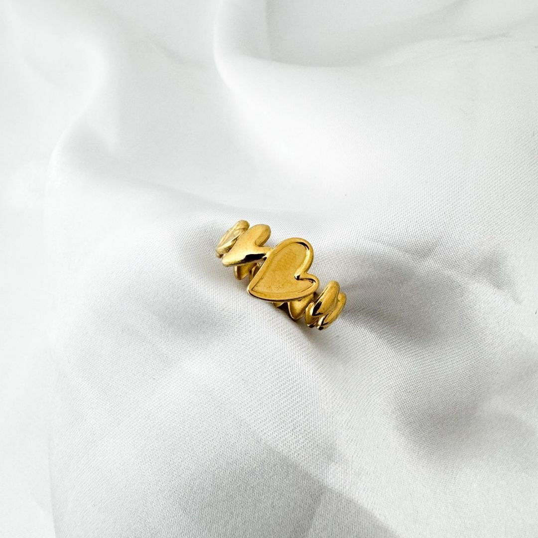 Asymmetric Hearts Ring