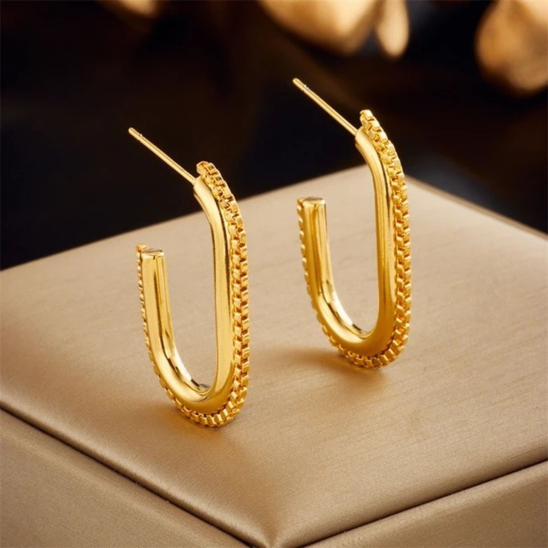 Gilded Groove Earrings