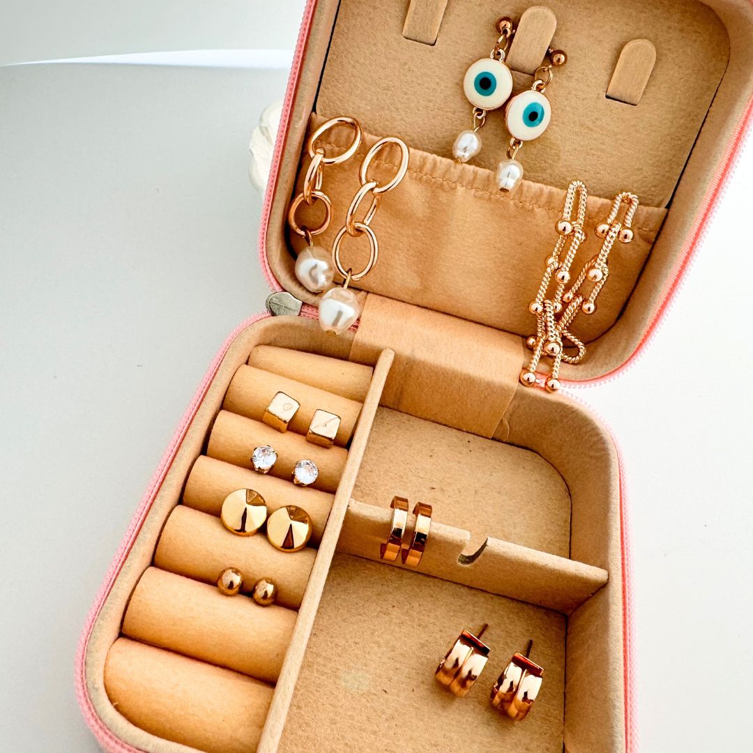 Manhatten Rosegold Earrings Combo (9 Earrings)