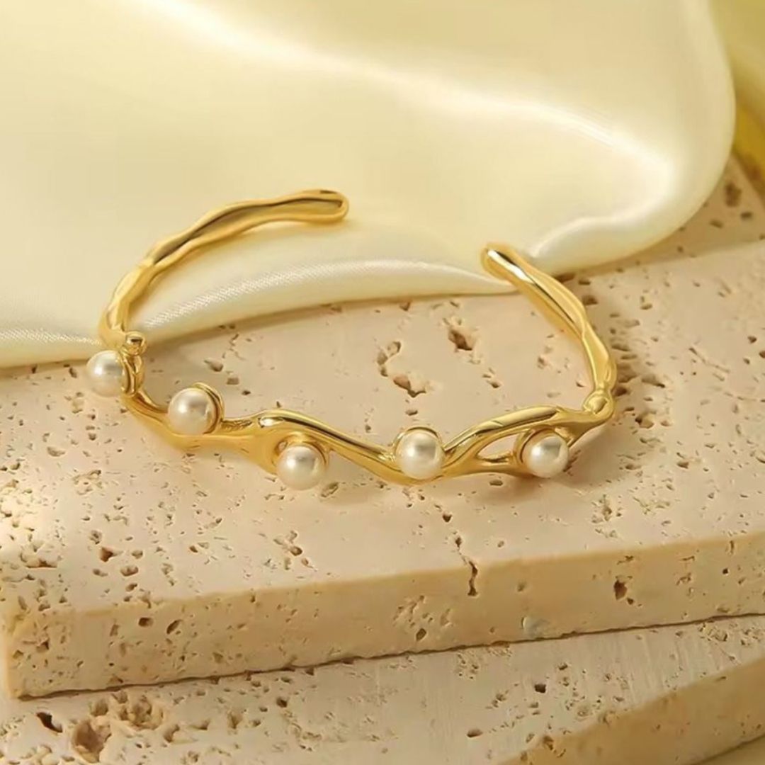 Pearl Studded Cuff Bracelet