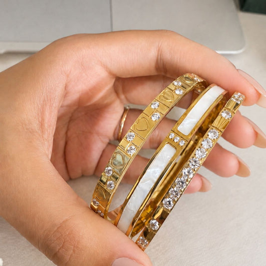 Golden Hearts Bracelet Stack
